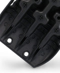 Close-up of black Heavy Duty Recovery Tracks for 4x4 Off Road Adventures Traction Boards with U design for sand and mud.