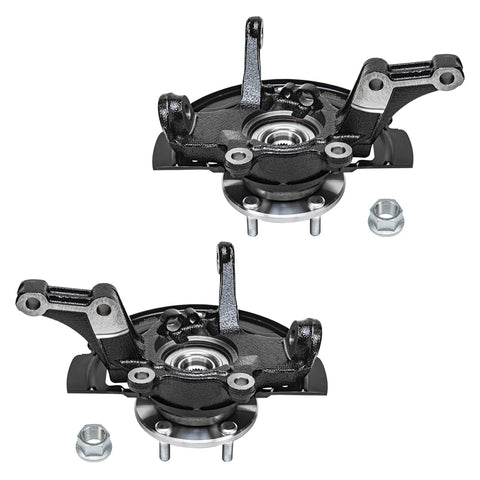 2 Front Steering Knuckles With Wheel Hub Bearings Assembly For 2002 2003 2004 2005 2006 Nissan Altima 2.5L Do It Yourself Front End Replacement Kit, 2-Pc Set, OEM-Quality Cast Iron