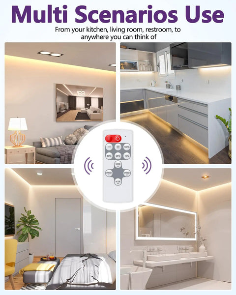 Mini RF Remote Controller For Single Color LED Strip Lights 5 To 24V 12 Key Wireless Dimmer with room and cabinet use