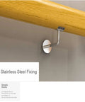 Built Damn Tough Solid Wood Handrail With Sure Lock Non Slip Coating For Indoor And Outdoor Stairs Wall Mounted Support Rails For Home Seniors And Toddlers 400 Cm Long with stainless steel fixing