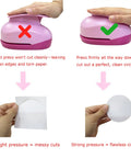 Correct and incorrect use of Totally Worth It 3 Inch Circle Craft Punch Pink for DIY projects.
