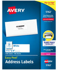 Top Notch Easy Peel Address Labels With Sure Feed Tech For Laser Printers 1.33 By 4 Inches White 1400 Count pack with addressed envelope.