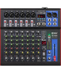 Top view of the SI Series Portable Recording Mixer with 8-channel input, 99 DSP effects, USB audio interface, for DJ, karaoke, home studio SI 8UX.