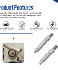 Heavy Duty Dryer Drum Roller Shaft Kit Fixing Rattling Fast With Solid Build For Slick Rotation Easy Swap W10359269 W10359270 features high strength alloy steel material.
