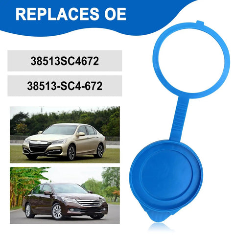 Washer Fluid Reservoir Cap Replacement For Honda Odyssey 2012 2017 Crosstour 2013 2015 CR V 2013 MDX 2001 2009 RDX 2007 2018 ILX Hybrid 2013 2014 OE 38513 SC4 672 Keeps Your Ride Running; blue cap with attachment