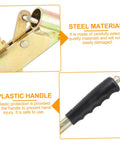 Close-up of Heavy Duty Mechanical Trailer Brake Lever Replacement Handle For Rv And Travel Trailer showing steel material and plastic handle details.