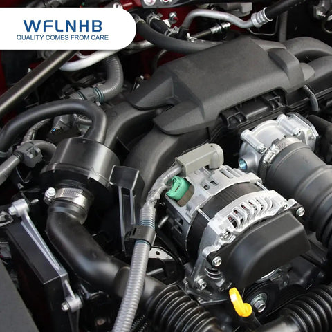 Engine bay showcasing Mercedes-Benz Left And Right Air Intake Hose Replacement For S550 S63 AMG 4.6L 5.5L 2014 2015 2016 2017 Direct Fit