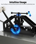 Heavy Duty Manual Tube Roller Bender For Tabletop Pipe Rolling Machine showing intuitive usage with 45# steel design.
