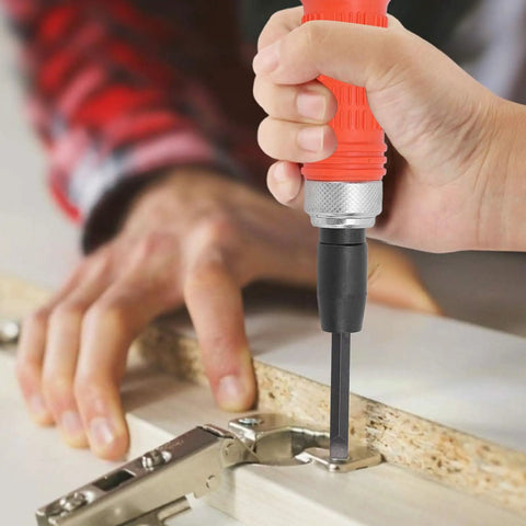 Half Inch Drive Hand Impact Driver Set Metal For Loosening Frozen Bolts And Stubborn Fasteners With A Rugged Impact Handle Easy To Use Durable Heavy Duty Tool For Tough Jobs And Pro Grade Performance in use on a hinge.