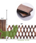 Thick 0.35 Inch Cedar Garden Trellis 13x68 Inch for climbing plants, showing full dimensions and close-up of cedar wood texture.