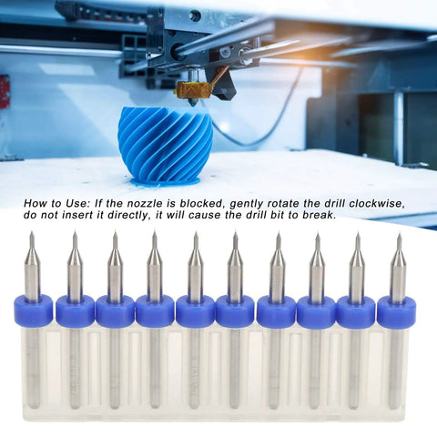 Ten Pack 0.1mm Tungsten Carbide Nozzle Cleaning Needles For 3D Printer Nozzle Clogs CNC PCB And SMT Circuit Board Repair Tool Kit Built For Pro Grade Precision Cleaning And Easy Maintenance.