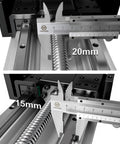 Measurement of 2005 ballscrew on Beefy Heavy Duty Linear Rail Guide System Dustproof 265 Lb Load 8 Inch Stroke 200mm Travel 2005.