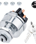 Universal 12V Four Position Ignition Switch With Key For Cars Trucks Trailers Forklifts And More Acc Off IGN Start 4 Terminal