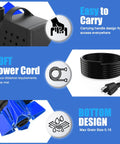 Tough As Iron Submersible Pond Pump Delivers 5000 Gallons Per Hour Whisper Quiet Flow With Twenty Foot Maximum Lift For Smooth Outdoor Fountain Water Circulation showcasing 33ft power cord and carry handle.