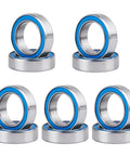 RC Ball Bearings 10 Pack Durable Bearing Steel With Double Rubber Seals Miniature Deep Groove 10x15x4mm for RC Cars and Drones