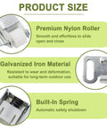Mailbox Roller Catch Latch Replacement Kit with premium nylon roller and galvanized iron material