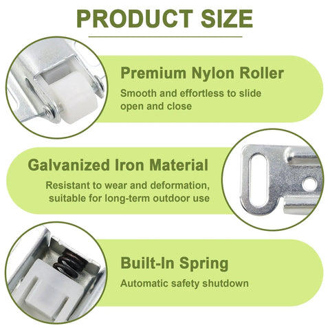 Mailbox Roller Catch Latch Replacement Kit with premium nylon roller and galvanized iron material