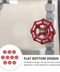 Red 96mm Replacement Gate Valve Handwheel Outdoor Faucet 3.8 Inch Round Water Spigot Handle with 9x9mm square broach installed