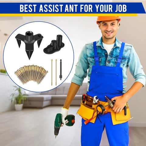 Kick Floor Squeaks Right Out The Door With This Heavy Duty Squeaky Floor Repair Kit Using Tough Joist Screws And Guided Tools For Total Home Silence Fast Today, tools and screws shown.