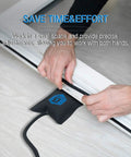 Person using Air Wedge Bag Kit With Pump 3 Pack Pro Grade Leveling And Alignment Tools to adjust a door frame.