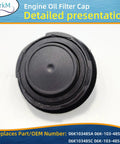Front view of Engine Oil Fill Cap For Volkswagen Vehicles Fits Beetle CC Passat Jetta Tiguan 2.0L 2012-2017 Replaces OEM 06K-103-485-C