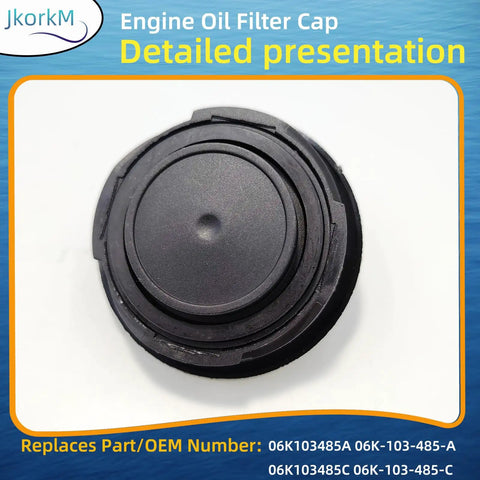 Front view of Engine Oil Fill Cap For Volkswagen Vehicles Fits Beetle CC Passat Jetta Tiguan 2.0L 2012-2017 Replaces OEM 06K-103-485-C