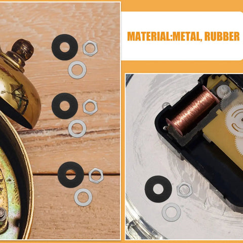 Must-Have Do It Yourself Quartz Clock Nuts And Washers Kit For Wall Clocks Assembly Fixing Hardware Set Replacement Parts For Clock Repair Multipurpose Clock Repair Tools And Accessories Easy Install Durable Clock Mechanism Hardware, metal and rubber washers