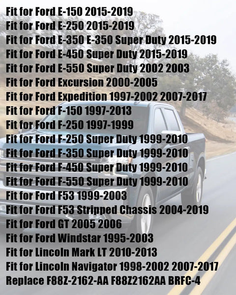 Ford vehicle compatibility list on transparent overlay for Ford Brake Master Cylinder Fluid Reservoir Cap Replacement BRFC4 Easy Install