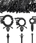 Ultimate 150 Pcs Nylon Self Locking Cable Ties And 30 Wire Harness Clips Kit for automotive wiring organization