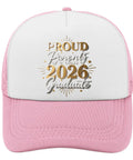 Proud Parent Of A 2026 Grad Womens Lightweight Pink Cap With Adjustable Buckle One Size Fits Most Breathable