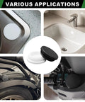Cool 280 Piece Black And White Silicone Rubber Plug Kit With Snap Locking Design For Round Holes In Pipes Furniture Kitchen And Bathroom To Hide Gaps Fast, round silicone plugs in black and white for sink, pipe, and furniture holes