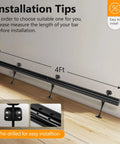 Installation guide for 4 Foot Bar Foot Rail Kit With 304 Stainless Steel Tubes Polished Finish And Brushed Brackets Silver Bar Rail