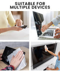 People using Streak-Free Screen Cleaner Wipes For TV, Computer, Laptop, iPad And Monitor With Microfiber Cloth, 90 Wipes Pack