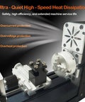 EssSthmy Height Enhanced Mini Lathe Machine 50mm Center Height features overcurrent and overheating protection.