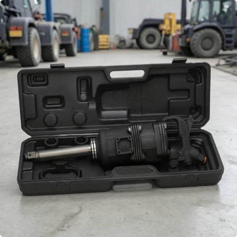 Pro Grade Pneumatic Impact Wrench With Heavy Duty Travel Case For Garage Organization And Auto Repair Air Powered Socket Driver That Beats Stubborn Bolts No Sweat For Weekend Warriors Or Trade Pros