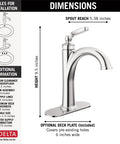 Woodhurst Chrome Bathroom Faucet For 1 Or 3 Hole Sinks No Fuss Deck Plate Vanity Faucet With Push Pop Drain Assembly Metal Construction