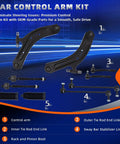 Front Lower Control Arm Kit With Ball Joint For Nissan Rogue 2014-2020 And Rogue Sport Qashqai 2017-2022 includes components.