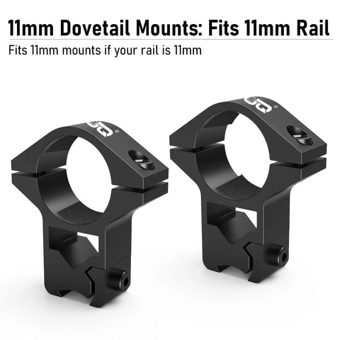 11mm rails for 3-9x40 Rifle Scope With Red Green Illuminated Rangefinder Reticle, Waterproof And Fog Proof, Fits 11mm Free Mounts