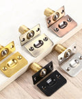 Adjustable Ball Door Catch Set for Cabinets and French Closet Doors, Hidden Retractable Clamping Mechanism Delivers Slick, Secure Closure