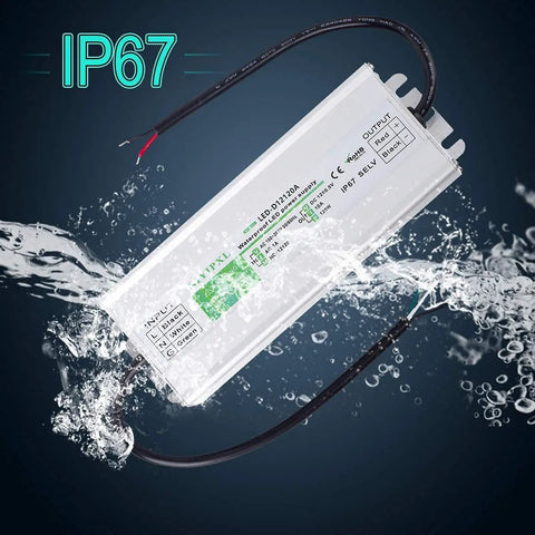 3 Pack Heavy Duty LED Driver 120W Waterproof IP67 Power Supply 100 to 260V AC To 12V DC Transformer Adapter For LED Lights Outdoor Projects And Any 12V DC LED Lighting