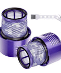2 Pack V10 Vacuum Replacement Filters With Cleaning Brush Included Compatible With V10 Cyclone Series V10 Animal V10 Absolute