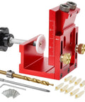 Pocket Hole Jig Kit For 2x2 And 2x4 Lumber With Drill Bit And Plugs, Adjustable Doweling Jig shown with components