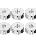 Six Pack Single Split Clamp-On Shaft Collars 6mm Bore, 20mm OD, 8mm Thick, Aluminum Alloy 6061, Set Screw Clamp, One-Piece Design, Lightweight and Durable, Corrosion Resistant, six-piece set