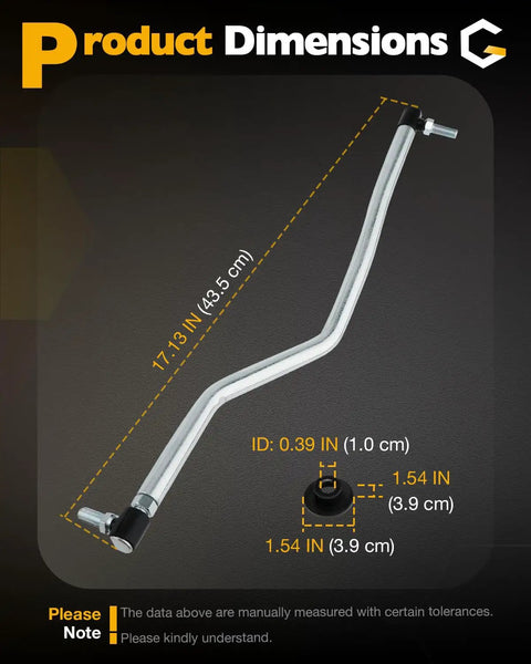 Beefed Up Adjustable Front Drag Link Kit For Riding Lawn Mowers Left Driver And Right Side Tie Rod End Flexible Steering Arm Upgrade For Smooth Toe Adjustment And Extended Tire Life Replaces 532194740 532194741 194740 194741, 17.13 in