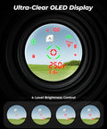 View through Golvia Pro Golf Range Finder 1200 Yards With OLED Display And 7X Magnification TriMeasure Slope On Off Flag Lock