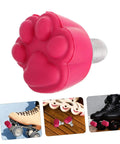 Pink paw-shaped rubber toe stop for quad skates, non-marking stoppers, replacement parts, safe toe protection, quick braking.