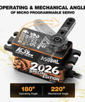 Low Profile Brushless RC Servo With 19Kg Torque, 0.073s Per 60 Degrees At 8.4V, Programmable, 25T Metal Horn, A50BHL 2026 Special Edition