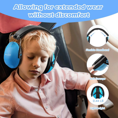 Kid Approved Noise Blocking Earmuffs For Kids With Adjustable Headband Hearing Protection 27 dB SNR ANSI S3 19 CE EN352 1 Blue For Monster Jam Concerts Fireworks Shooting Air Shows Autism Sensory Needs