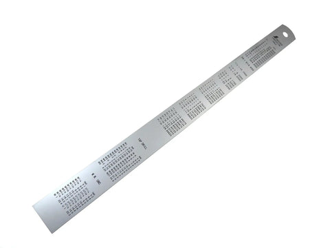 Rigid 300 Millimeter Machinist Ruler With Zero Glare Satin Chrome Finish Pro Grade Stainless Steel detailed view on white background