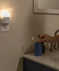 LED Motion Activated Night Light Plug In Wall 40 Lumens Soft White UL Certified Energy Efficient Nightlight in bathroom